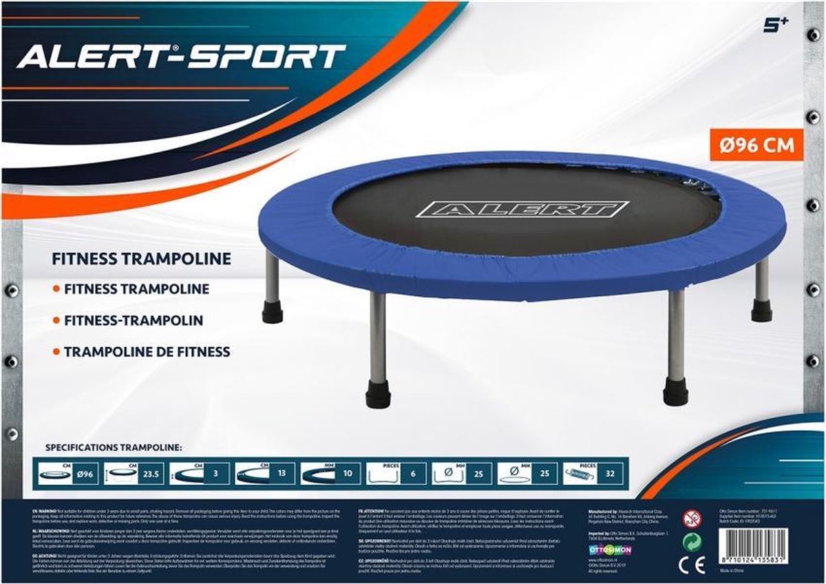 Alert Trampoline Fitness 96 Cm - Blauw