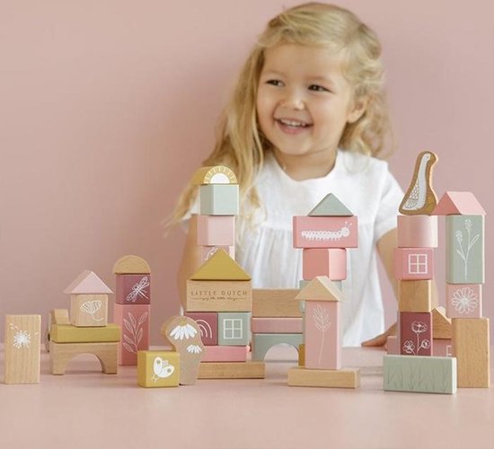 Tiamo Little Dutch Blokken In Ton - Roze