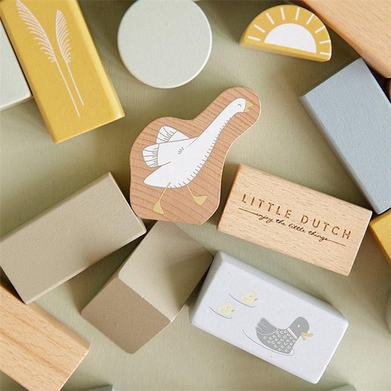 Tiamo Little Dutch Blokken In Ton - Blauw