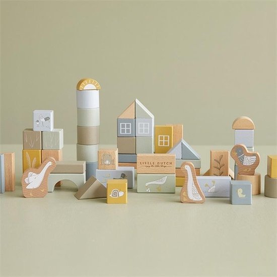 Tiamo Little Dutch Blokken In Ton - Blauw