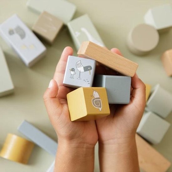 Tiamo Little Dutch Blokken In Ton - Blauw