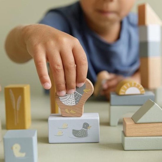 Tiamo Little Dutch Blokken In Ton - Blauw