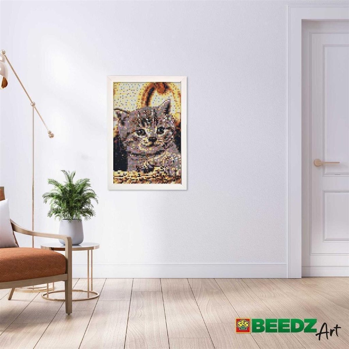 Ses BEEDZ ART: Strijkkralen Poes