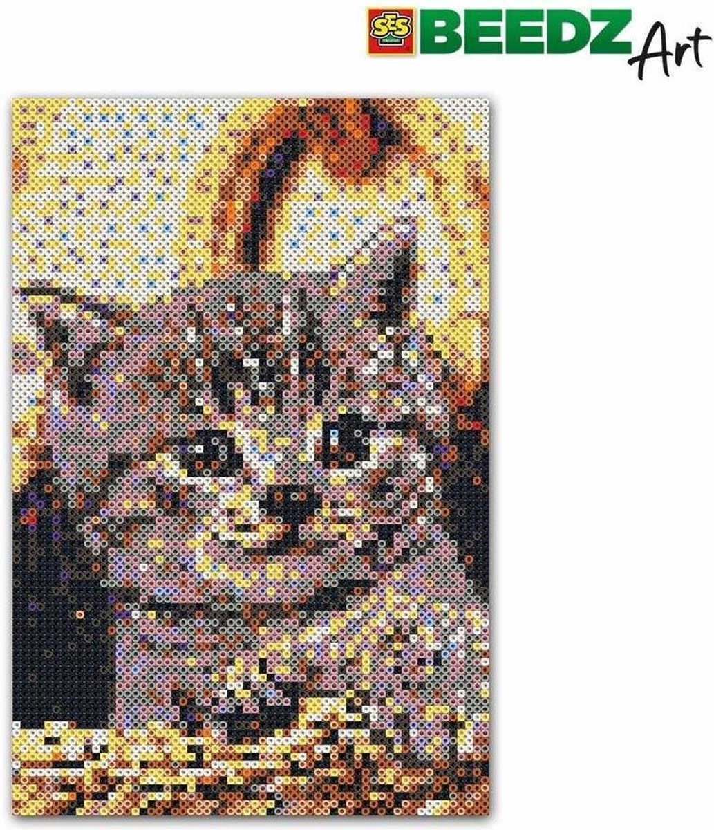 Ses BEEDZ ART: Strijkkralen Poes