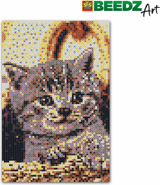 Ses BEEDZ ART: Strijkkralen Poes