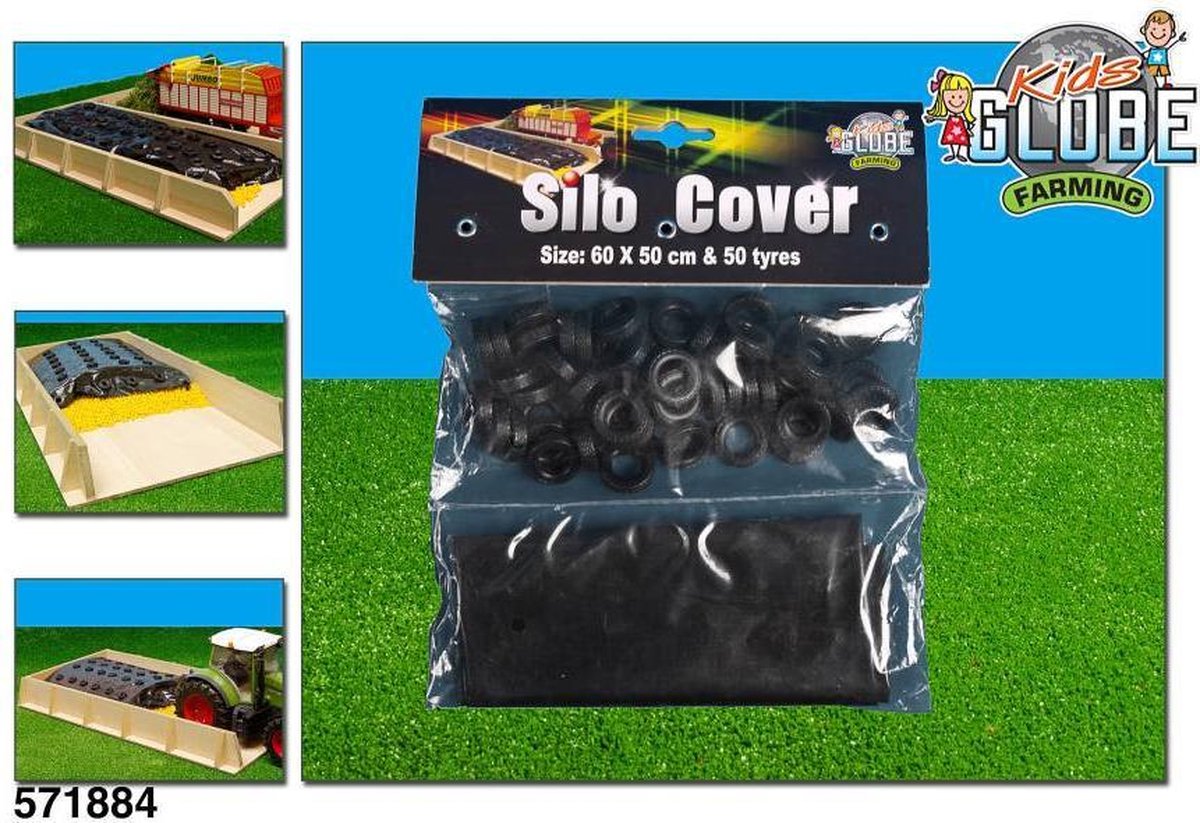 Kids Globe Afdekzeil Voor Sleufsilo - Zwart