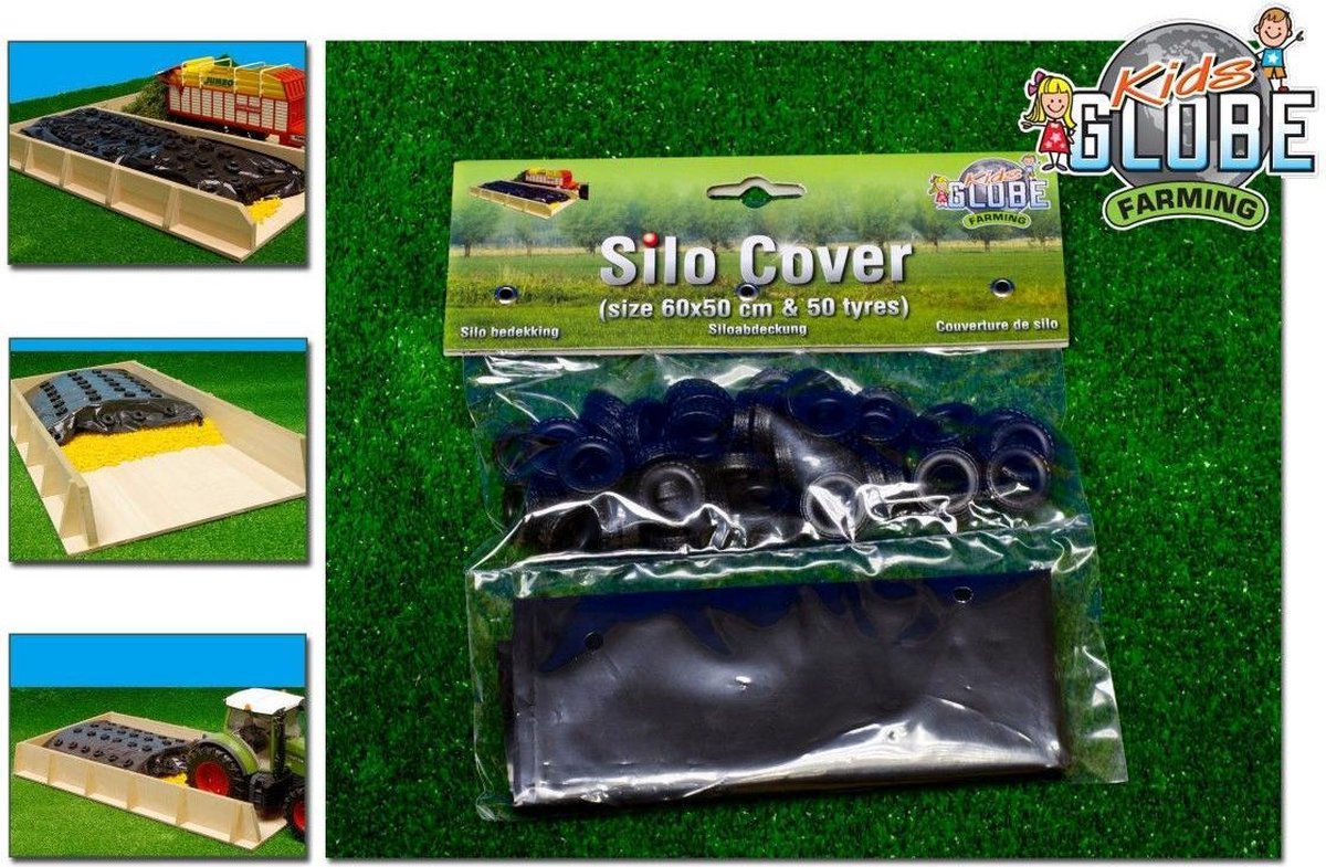Kids Globe Afdekzeil Voor Sleufsilo - Zwart