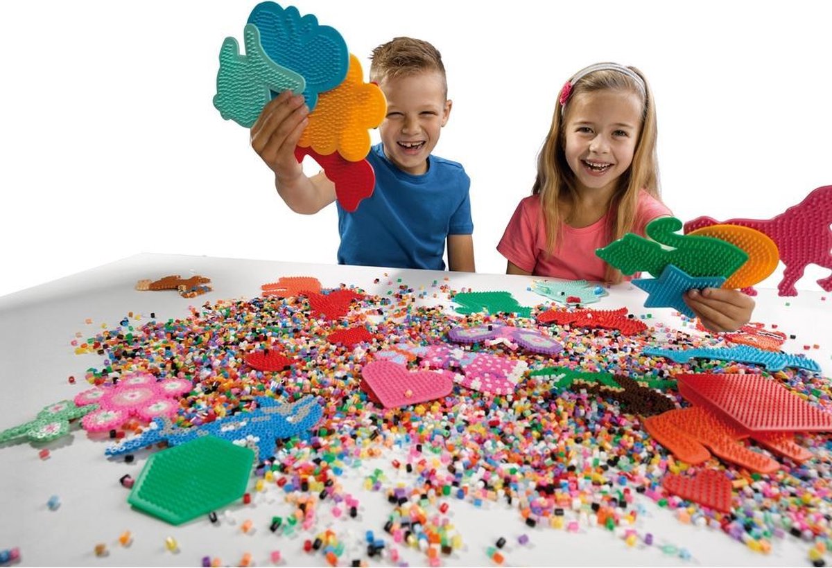 Ses BEEDZ: Strijkkralenbord T-Rex - Blauw