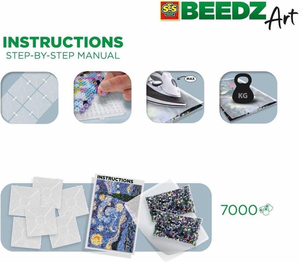 Ses BEEDZ ART: Strijkkralen De Sterrennacht