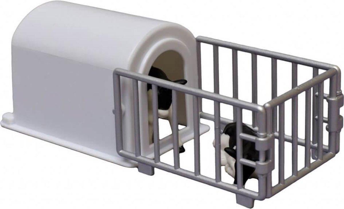 Kids Globe Farming Kalverhut Kids Globe Met 2 Kalfjes 1:32