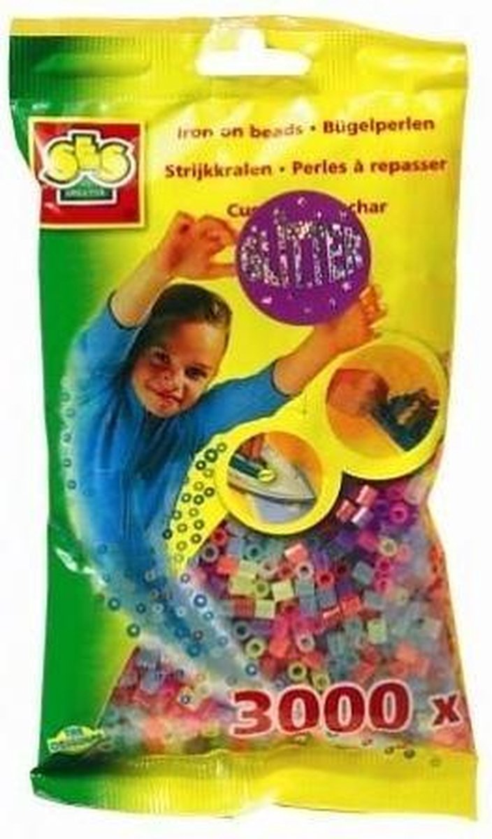 Ses BEEDZ: Strijkkralen Glitter 3000 Stuks