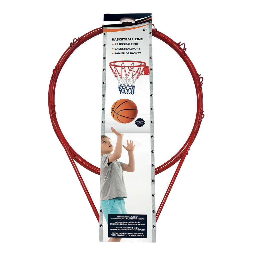 Alert Basketbal Ring Met Net - Rood