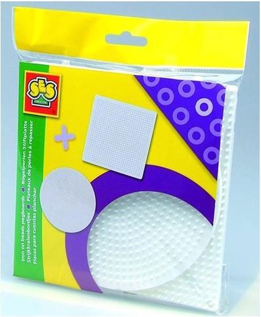 Ses BEEDZ: Strijkkralenbordjes 2 Stuks - Wit