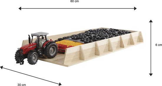 Kids Globe Sleufsilo Hout Voor Siku 30X60X6 Cm 1:32