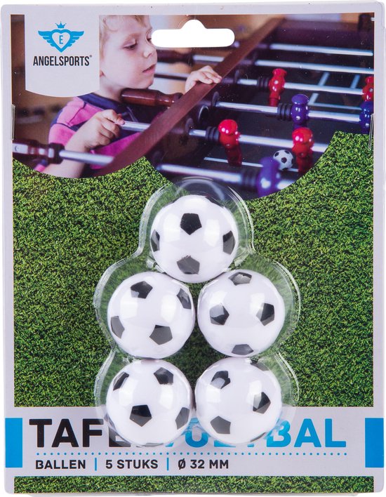 Angel Sports Tafelvoetbalballen 5 Stuks - Zwart
