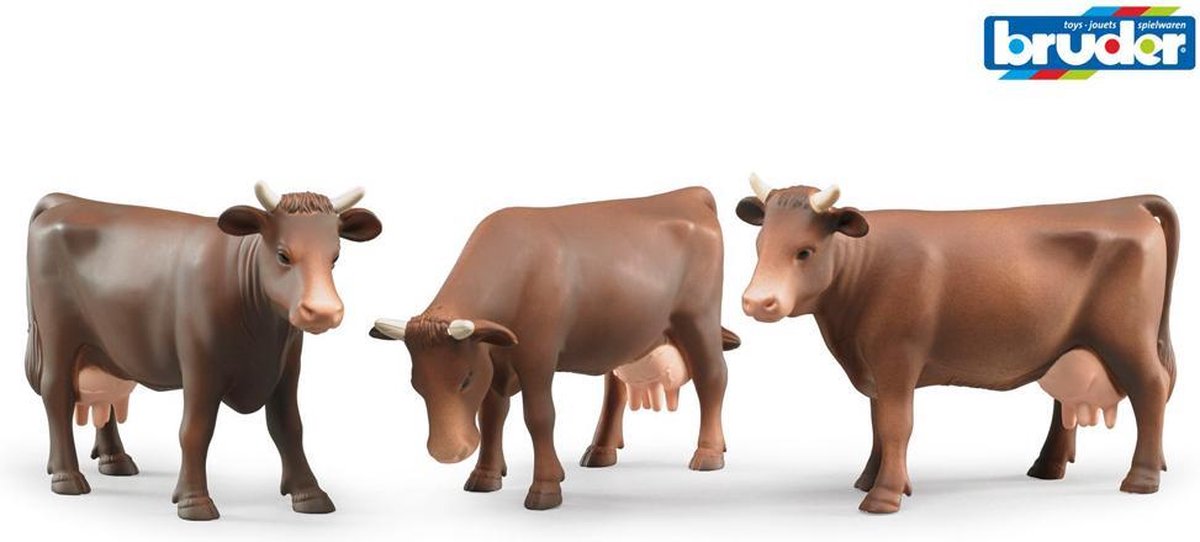 Bruder Koeien 3 Assorti - Bruin