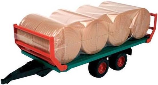 Bruder Aanhanger Met Hooibalen - Groen