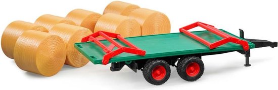Bruder Aanhanger Met Hooibalen - Groen