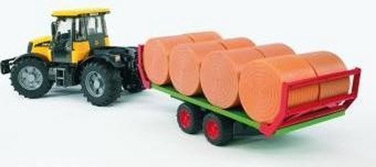 Bruder Aanhanger Met Hooibalen - Groen