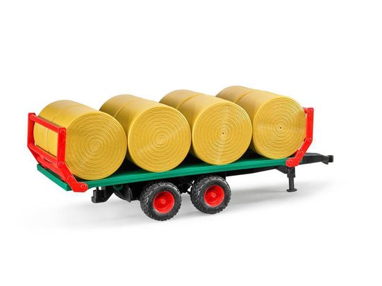 Bruder Aanhanger Met Hooibalen - Groen
