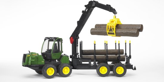 Bruder Tractor John Deere Forwarder 1210E Met Boomstamgrijper