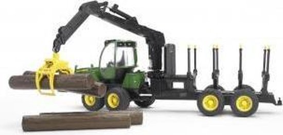 Bruder Tractor John Deere Forwarder 1210E Met Boomstamgrijper