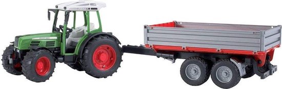 Bruder Tractor Fendt 209 S Met Aanhanger - Groen