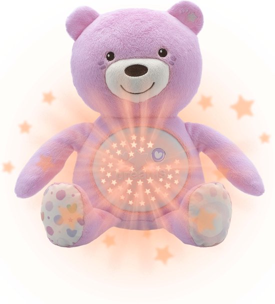 Chicco Knuffel Projector Baby Bear First Dreams - Roze