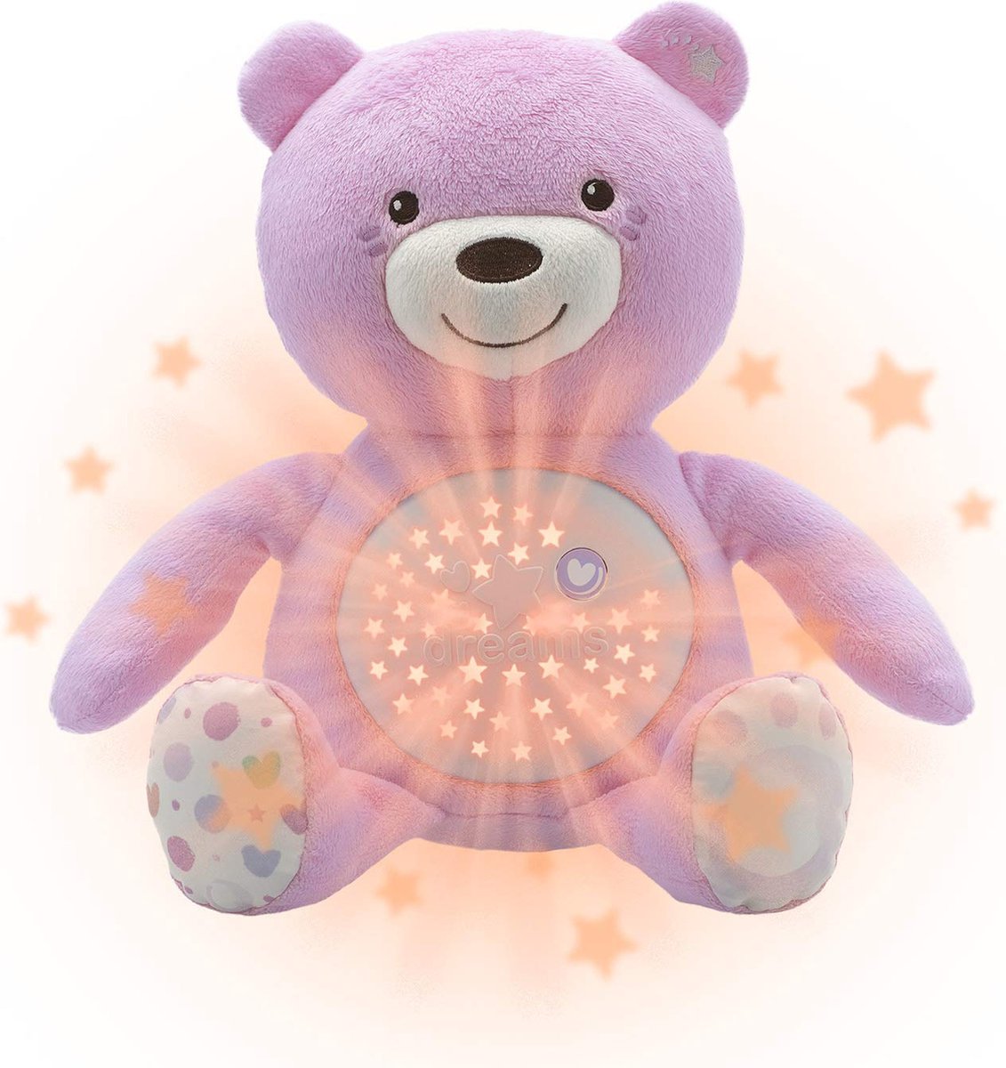 Chicco Knuffel Projector Baby Bear First Dreams - Roze