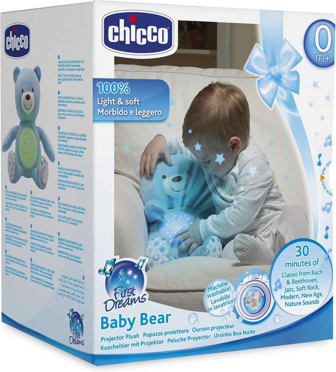 Chicco Knuffel Projector Baby Bear First Dreams - Blauw