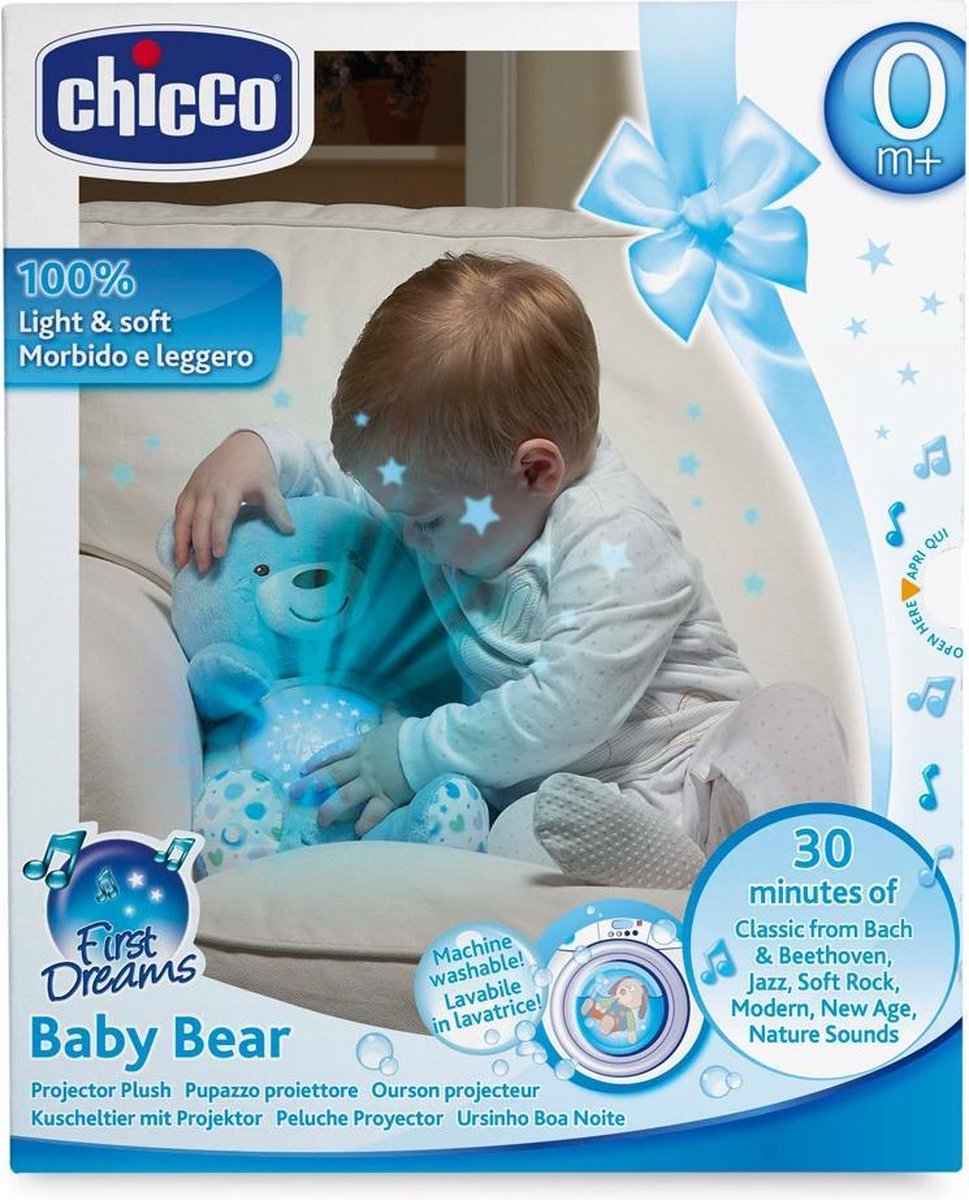 Chicco Knuffel Projector Baby Bear First Dreams - Blauw