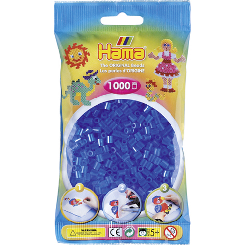 Hama Strijkkralen 1000 Stuks Doorzichtig - Blauw