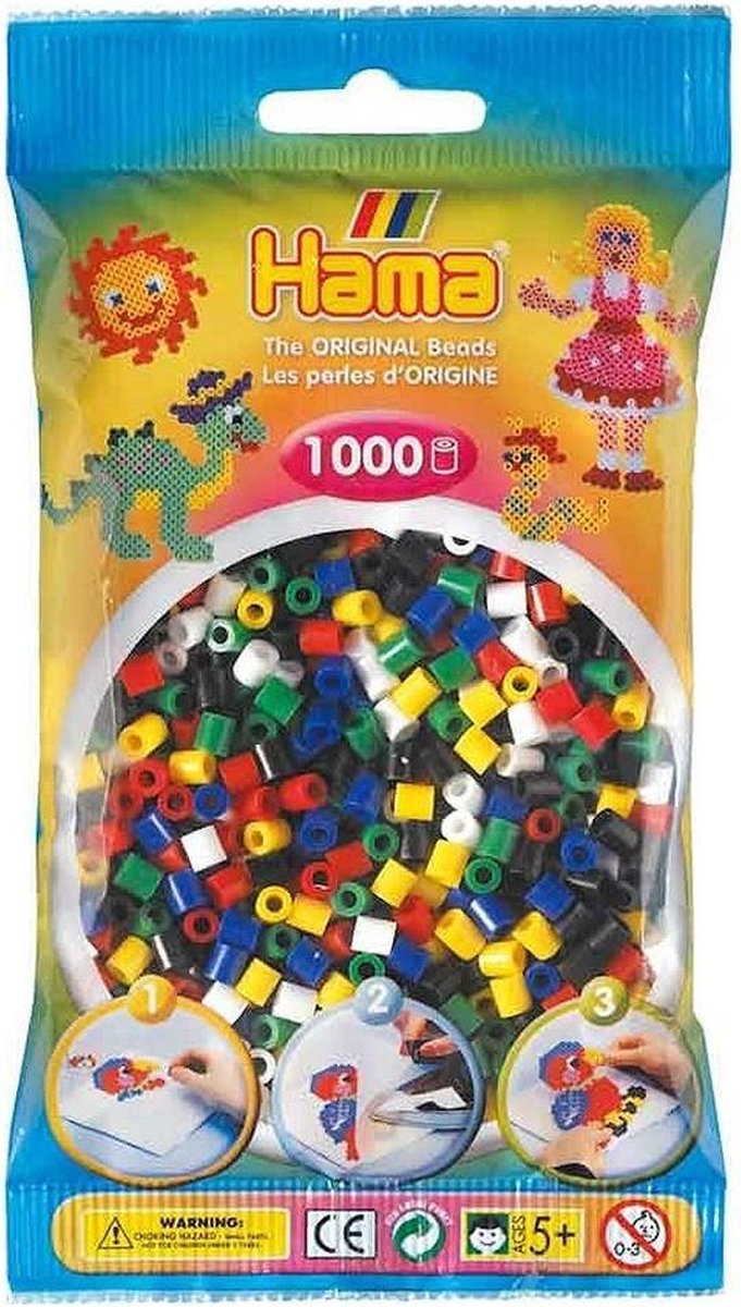 Hama Strijkkralen 1000 Stuks Assorti 1 - Wit