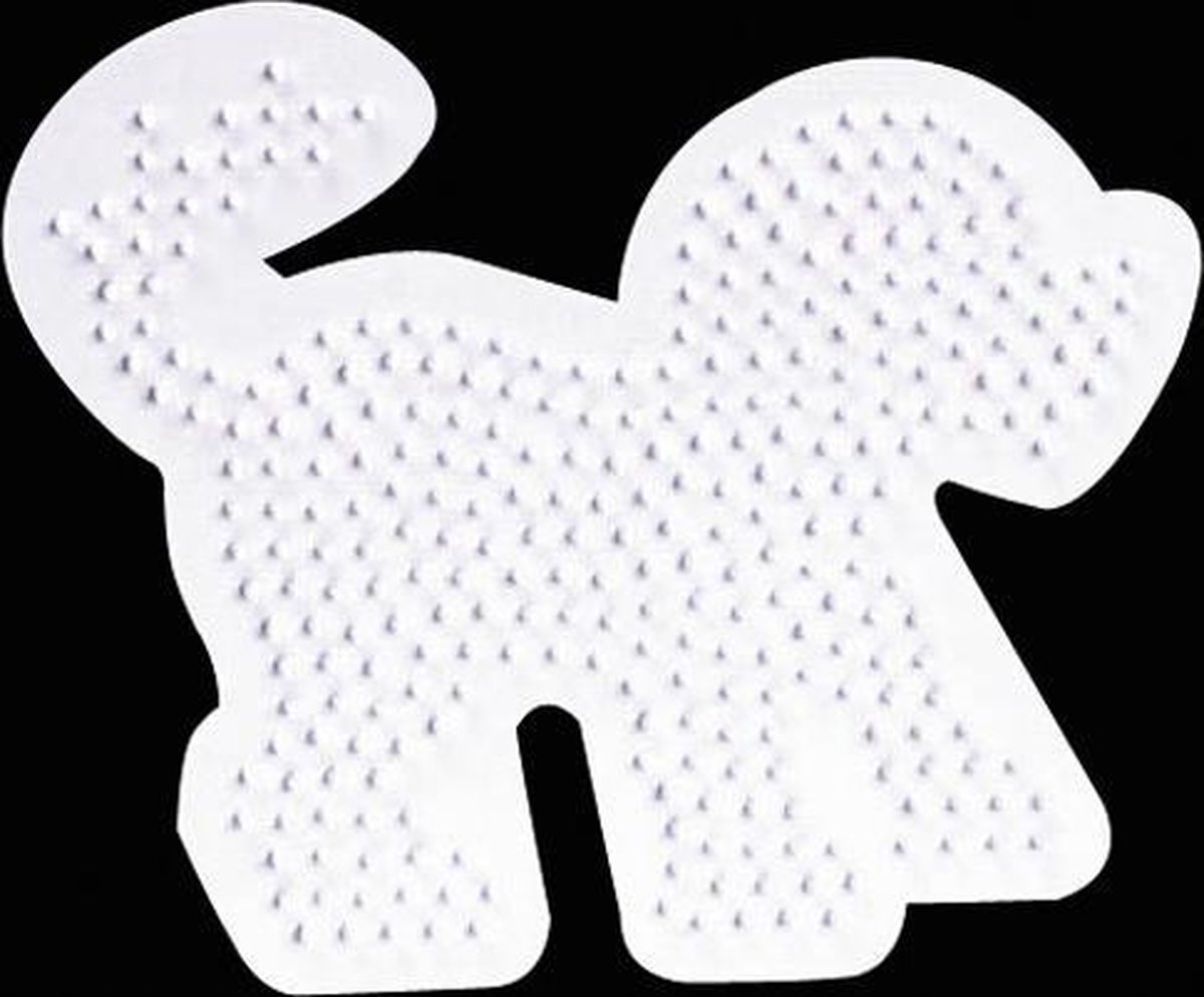 Hama Strijkkralen Grondplaat Hond 1 - Wit