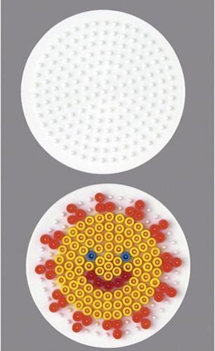 Hama Strijkkralen Grondplaat Rond Klein - Wit