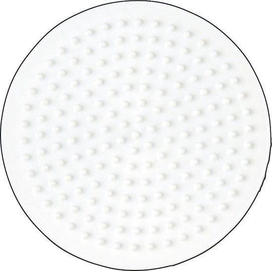 Hama Strijkkralen Grondplaat Rond Klein - Wit