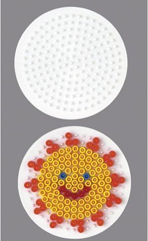 Hama Strijkkralen Grondplaat Rond Klein - Wit
