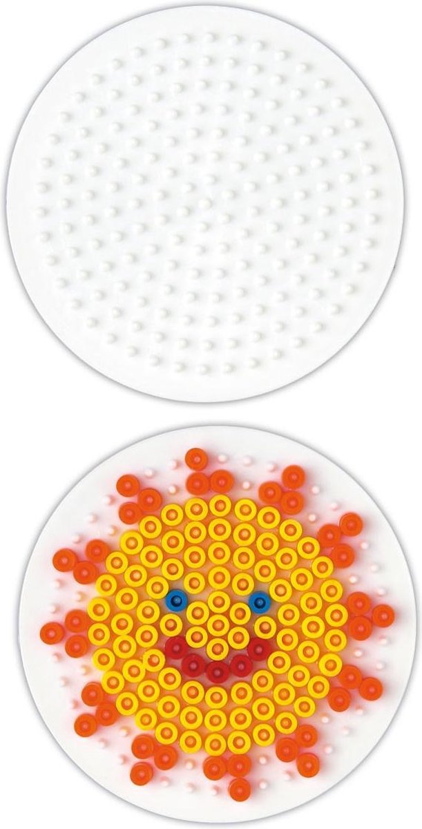 Hama Strijkkralen Grondplaat Rond Klein - Wit