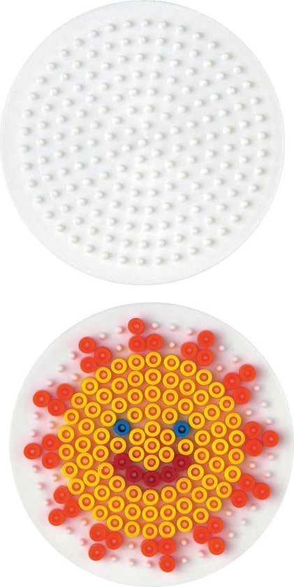 Hama Strijkkralen Grondplaat Rond Klein - Wit
