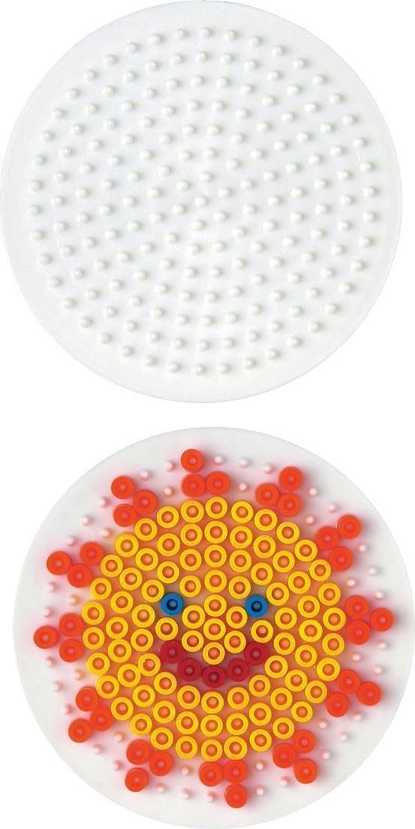 Hama Strijkkralen Grondplaat Rond Klein - Wit