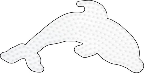 Hama Strijkkralen Grondplaat Dolfijn - Wit