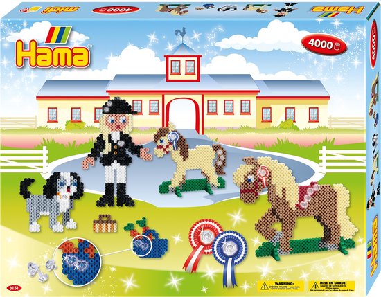 Hama Strijkkralen Manege 4000 Delig Inclusief Edelstenen