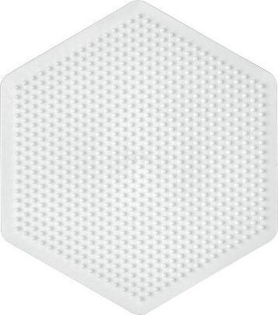 Hama Strijkkralen Grondplaat Zeshoek Groot - Wit