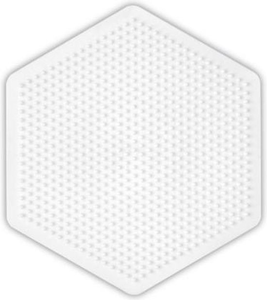 Hama Strijkkralen Grondplaat Zeshoek Groot - Wit