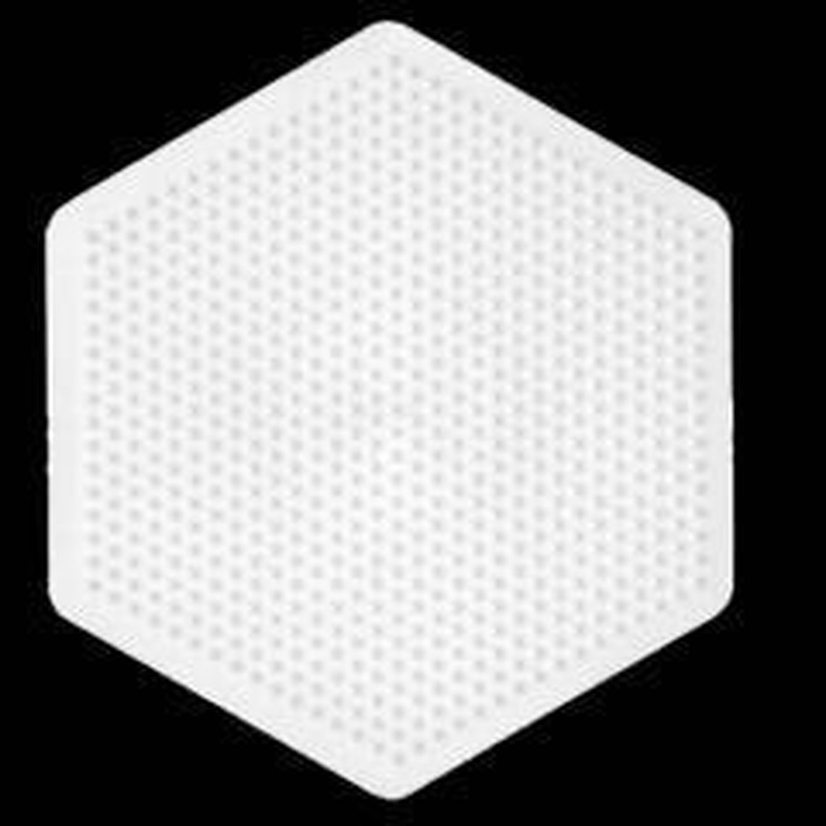 Hama Strijkkralen Grondplaat Zeshoek Groot - Wit