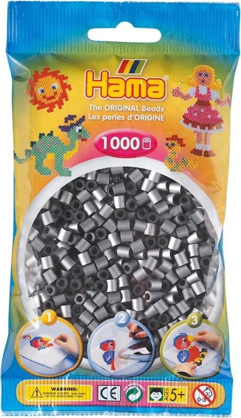 Hama Strijkkralen 1000 Stuks Zilver - Silver