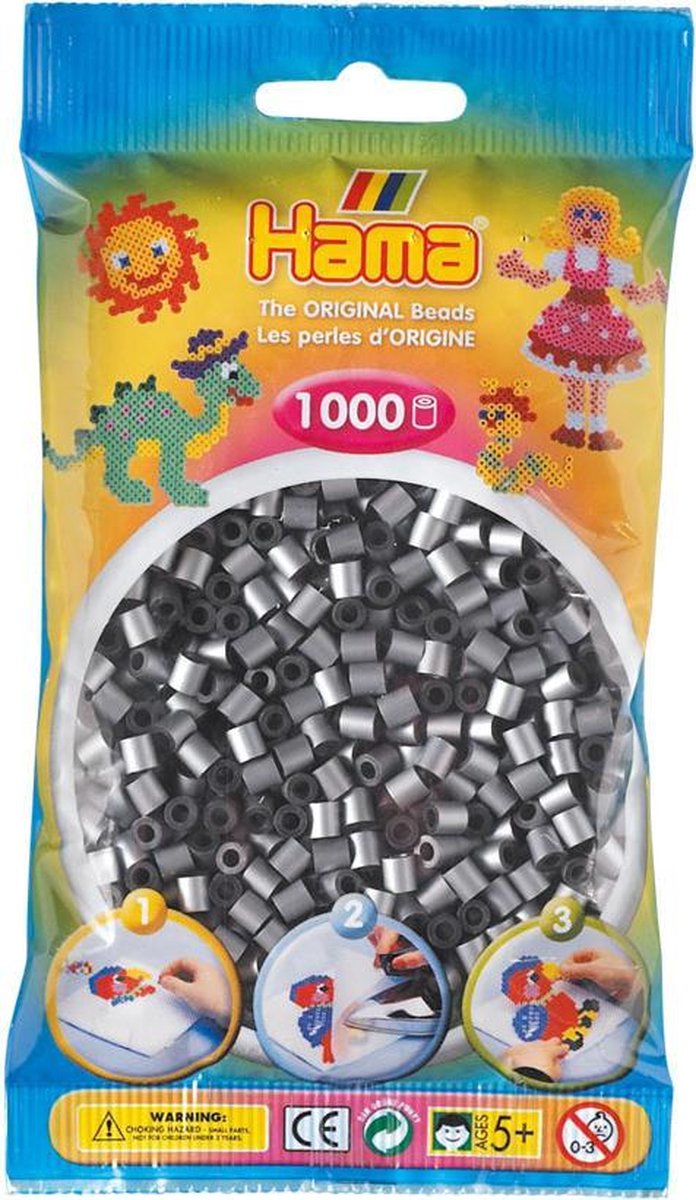 Hama Strijkkralen 1000 Stuks Zilver - Silver