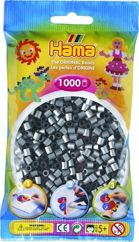 Hama Strijkkralen 1000 Stuks Zilver - Silver