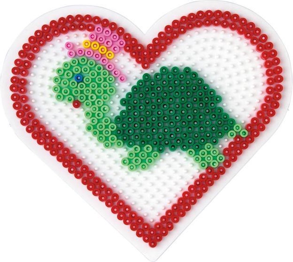 Hama Strijkkralen Grondplaat Hart Groot - Wit