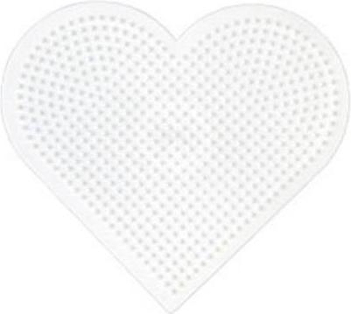 Hama Strijkkralen Grondplaat Hart Groot - Wit